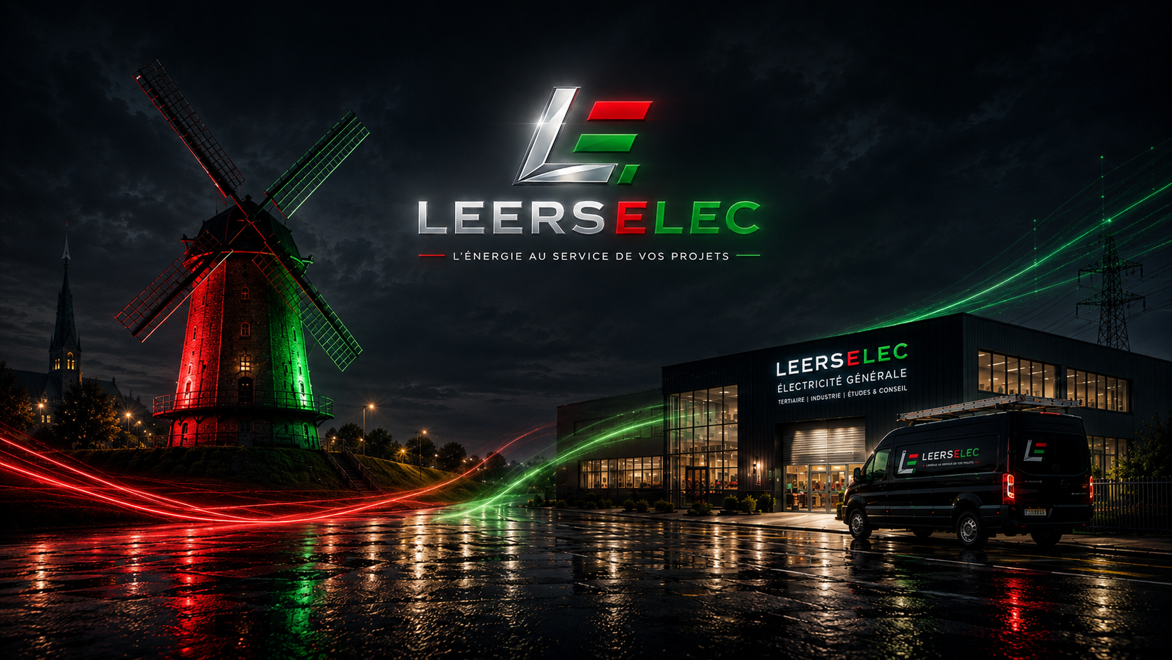 Leerselec — vue d'ensemble de l'entreprise, ambiance de nuit